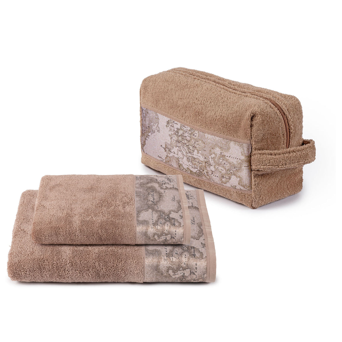 Set Beauty Asciugamano con ospite Geo Country 1A CLASSE - CALEFFI