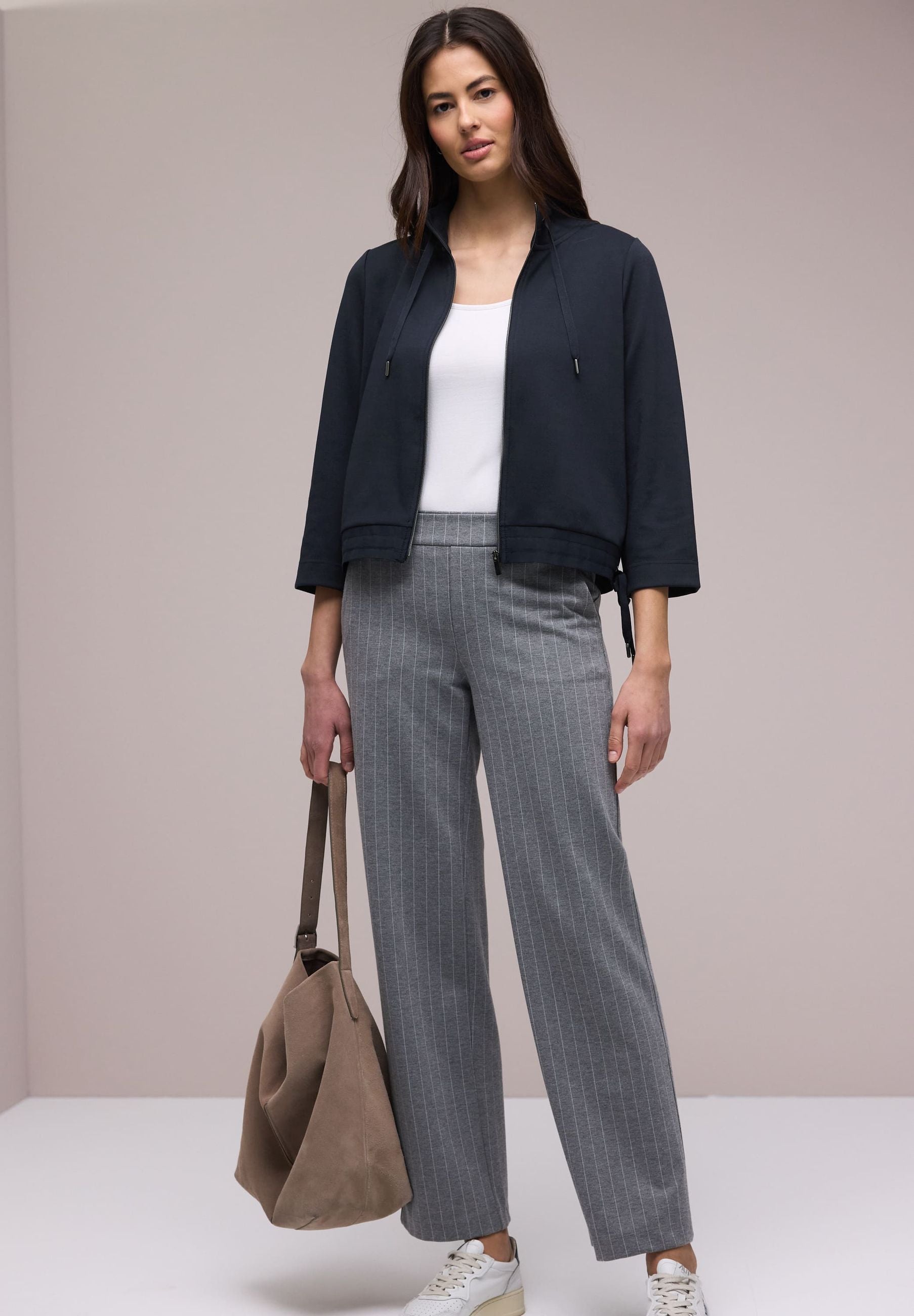 Felpa garzata con zip - STREET ONE