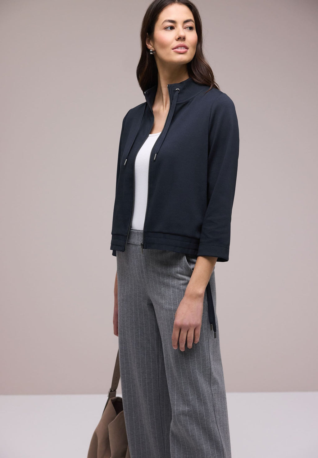 Felpa garzata con zip - STREET ONE