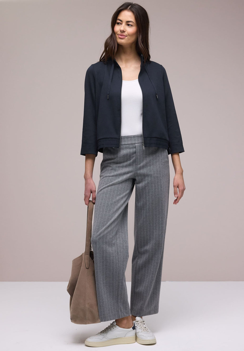 Felpa garzata con zip - STREET ONE