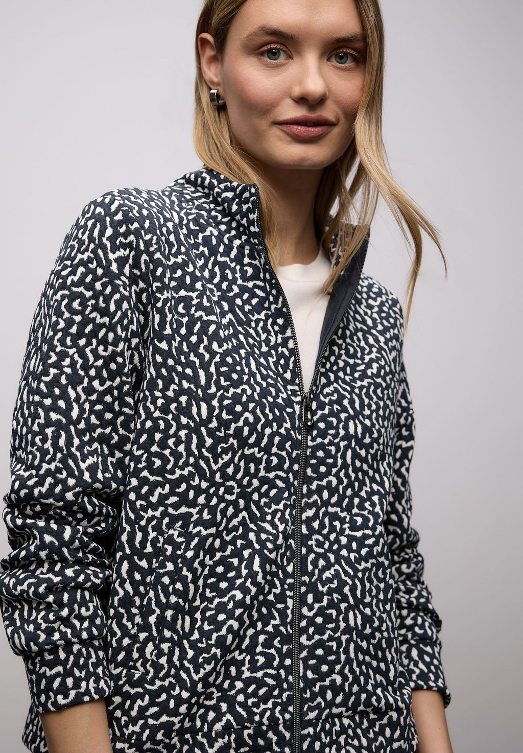 Felpa garzata con zip - STREET ONE