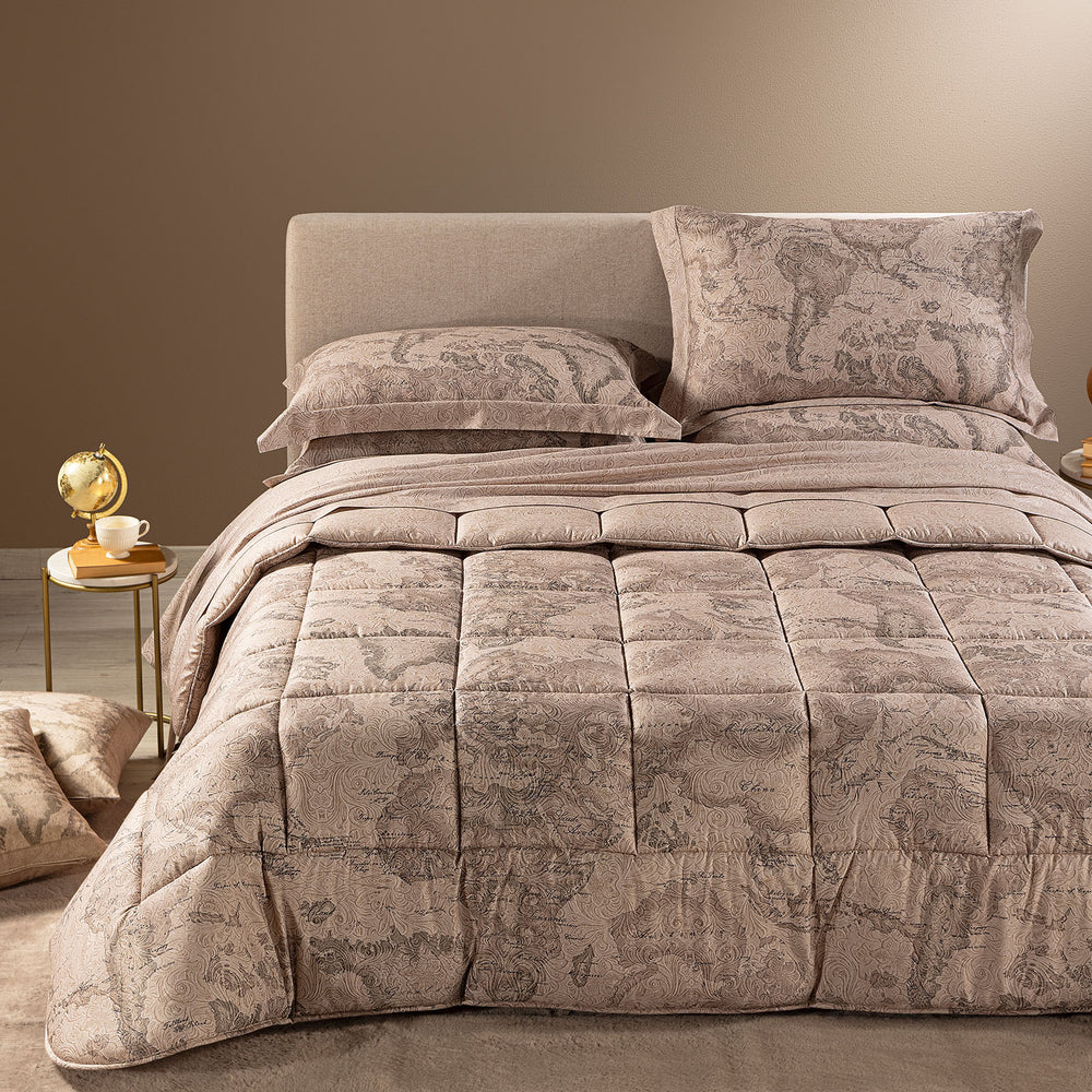 Trapunta in Raso di Cotone Geo Country 1A CLASSE - CALEFFI