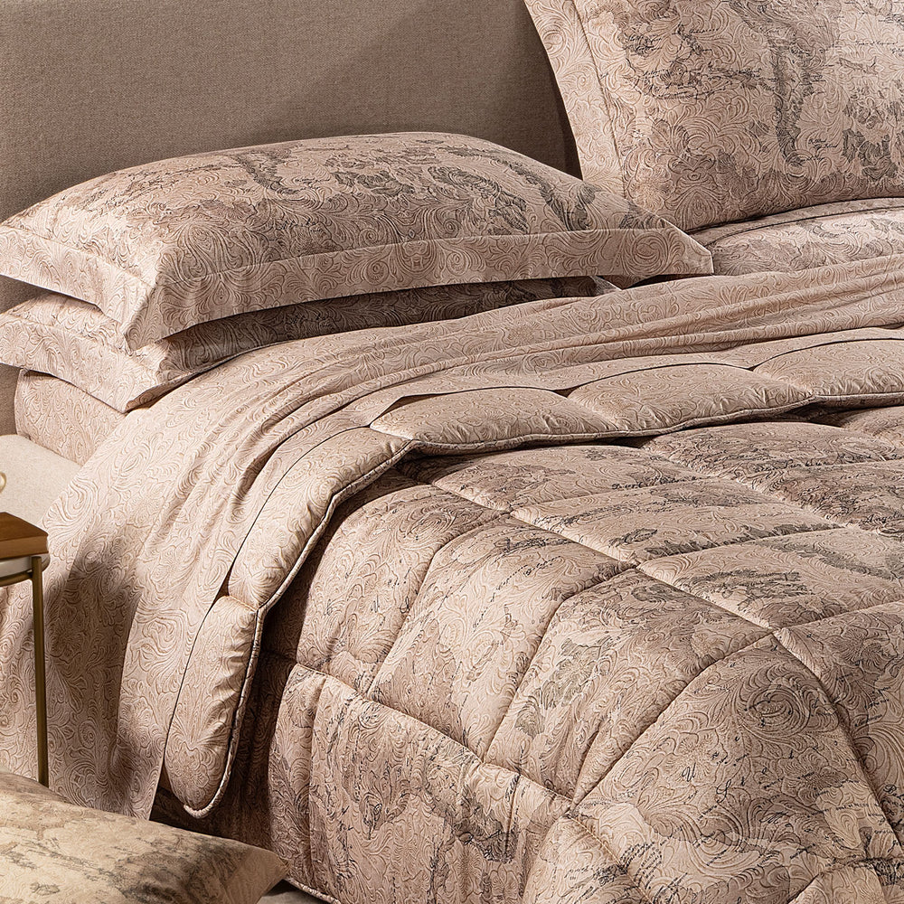 Trapunta in Raso di Cotone Geo Country 1A CLASSE - CALEFFI