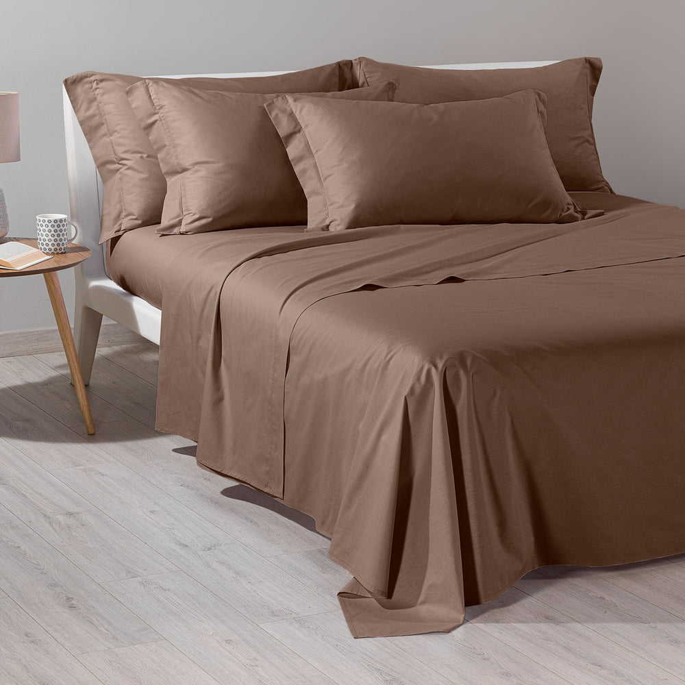 COMPLETO LENZUOLA IN COTONE TINTA UNITA COLOR  - CALEFFI