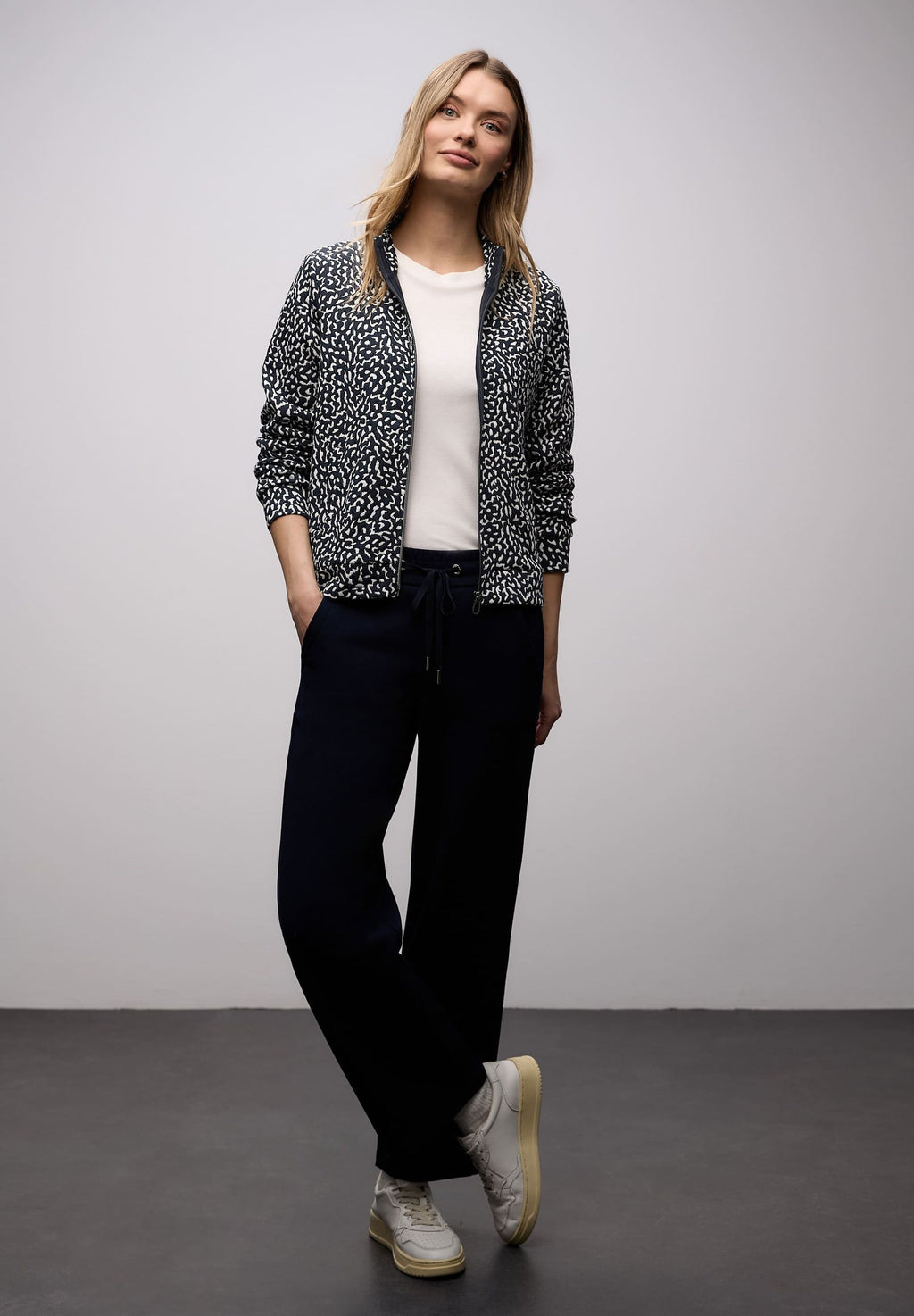 Felpa garzata con zip - STREET ONE
