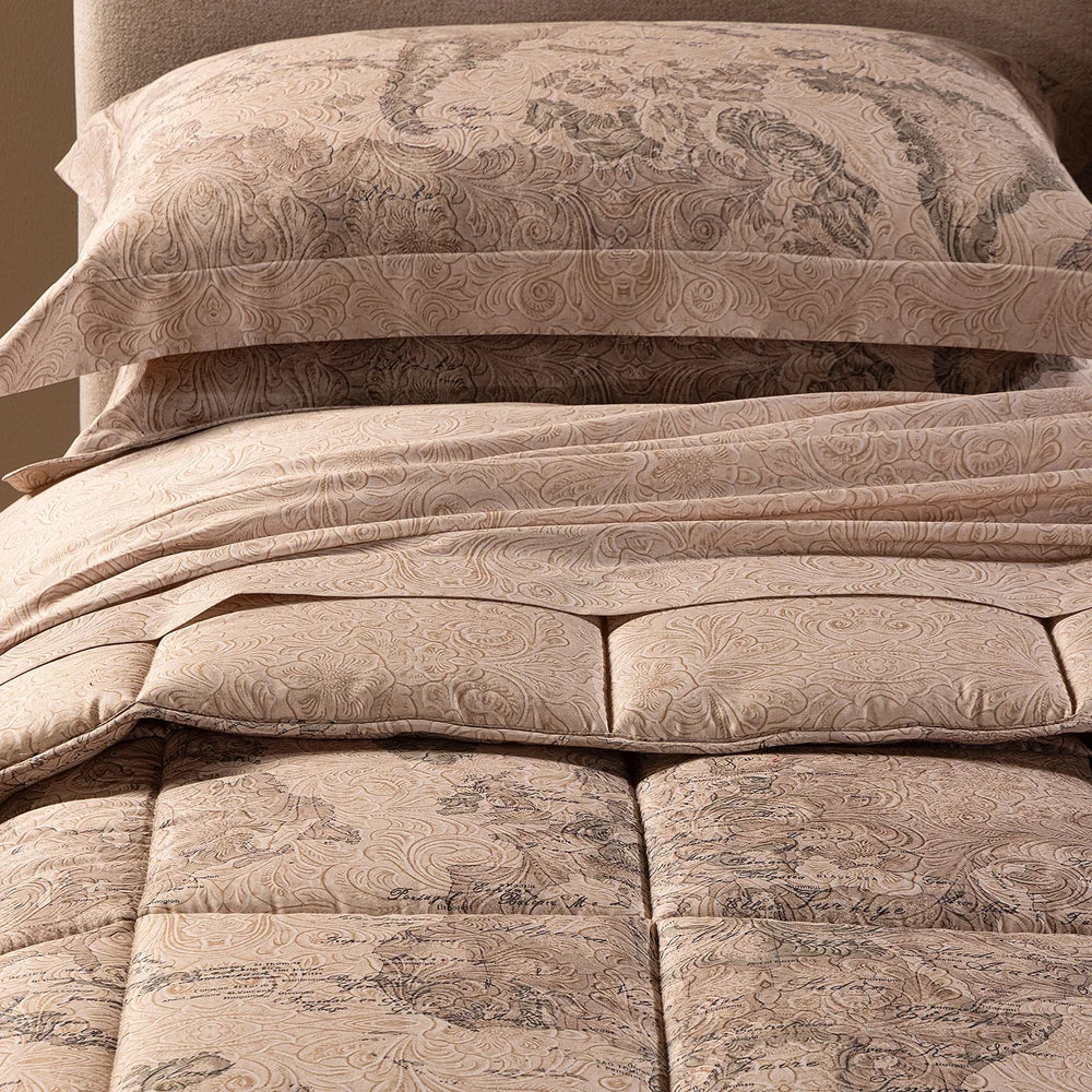 Trapunta in Raso di Cotone Geo Country 1A CLASSE - CALEFFI