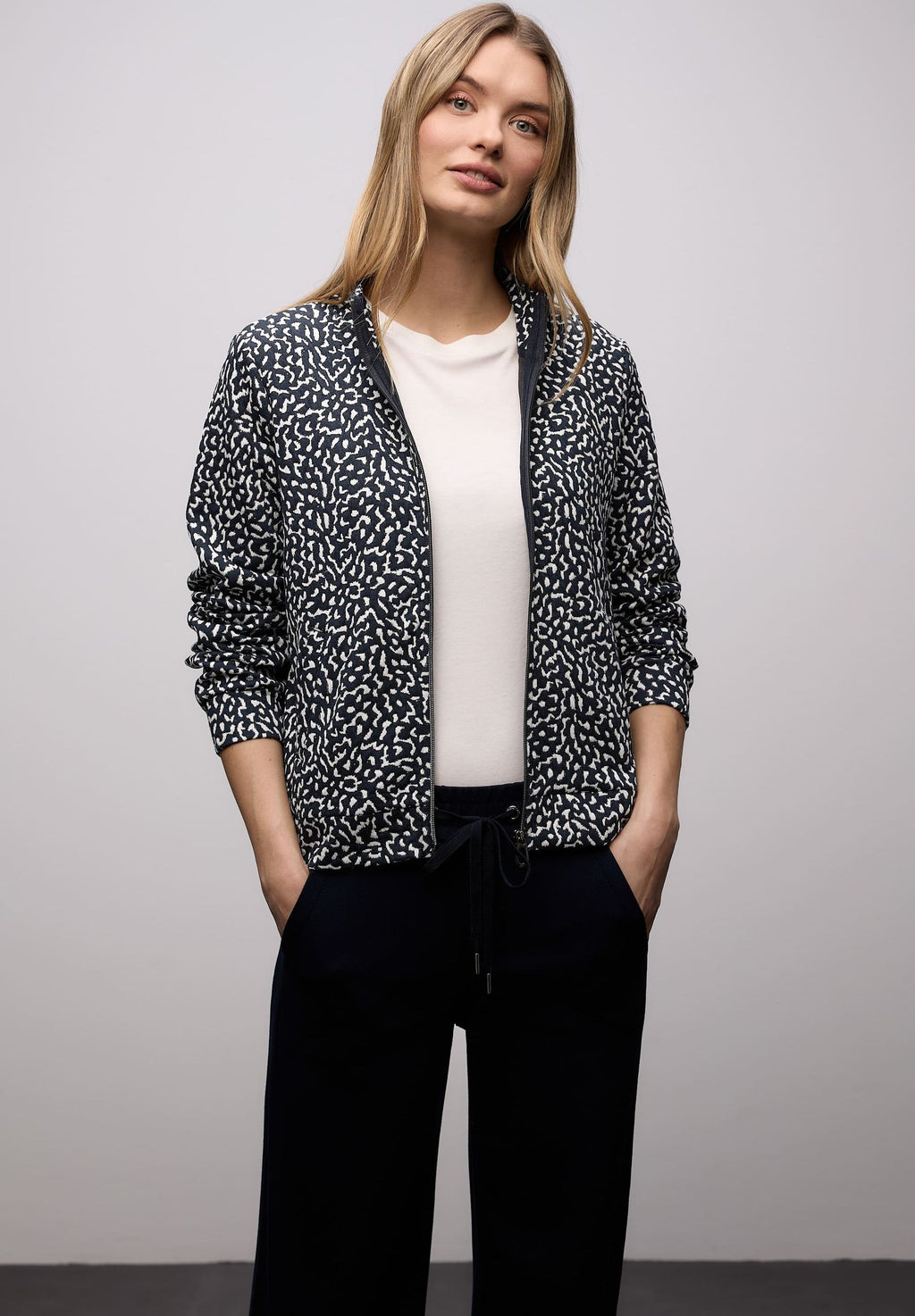 Felpa garzata con zip - STREET ONE
