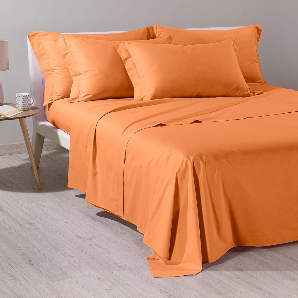 COMPLETO LENZUOLA IN COTONE TINTA UNITA COLOR  - CALEFFI