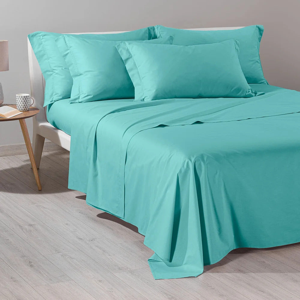 COMPLETO LENZUOLA IN COTONE TINTA UNITA COLOR  - CALEFFI